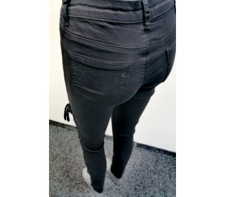 ČRNE JEANS HLAČE Z VRVICO